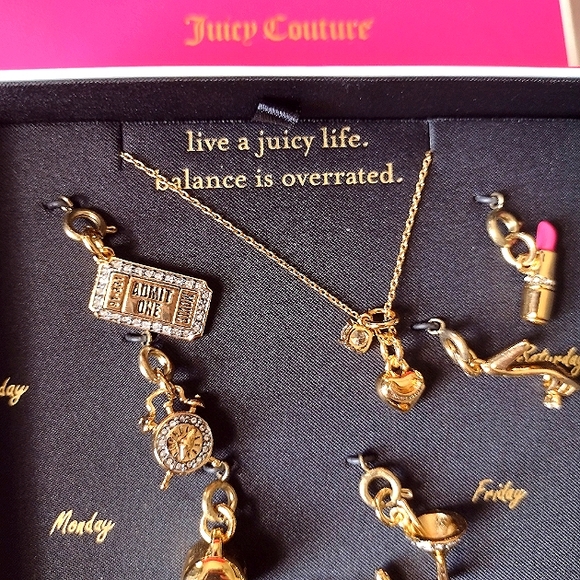 Juicy Couture 9 Crystal Stud Charm Necklace Exclusive to Storm Treasure … - Picture 11 of 17